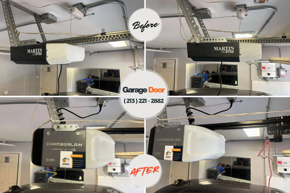 Before and after: garage door repair West Newton, PA